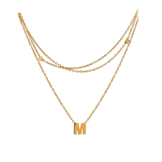 M Layered Necklace