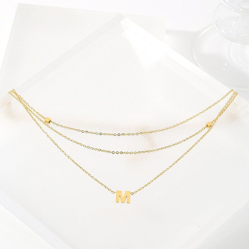 M Layered Necklace