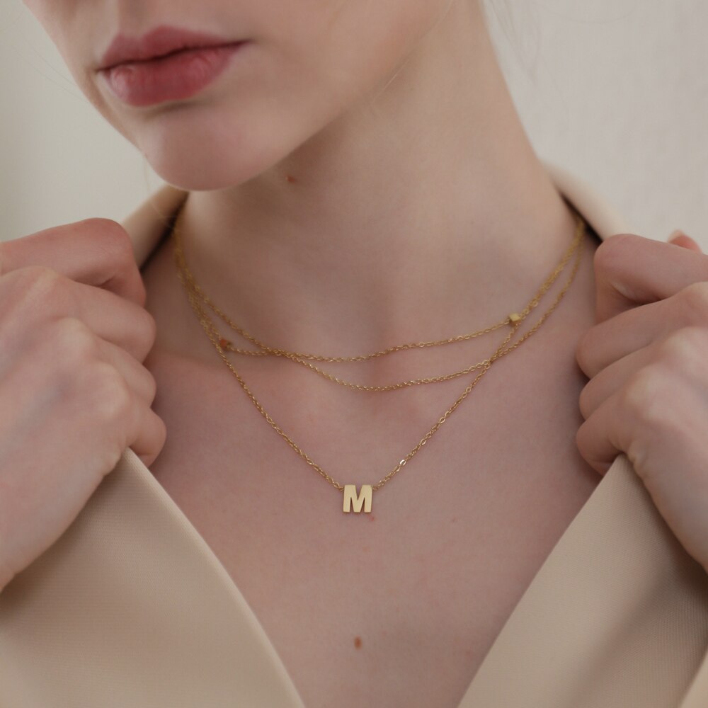 M Layered Necklace