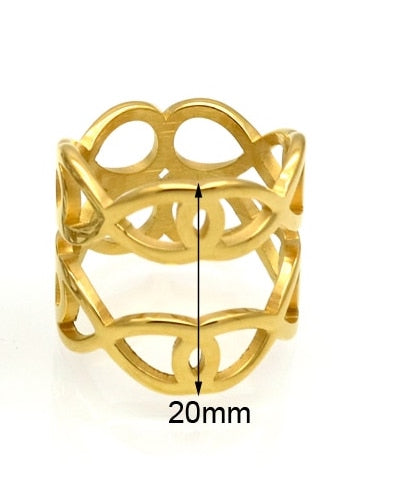 Stainless 18K Gold Plated Ring