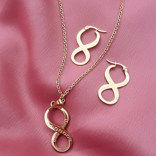 Infinity Necklace and Earrings set
