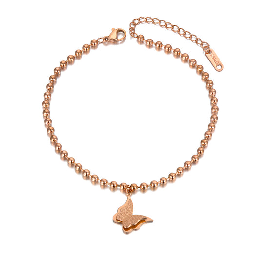 Trendy Butterfly Charm Anklet