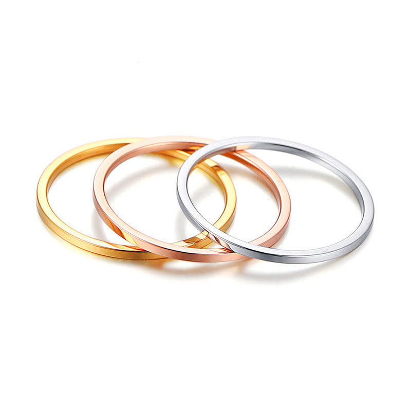 Three Piece Tricolor Ring