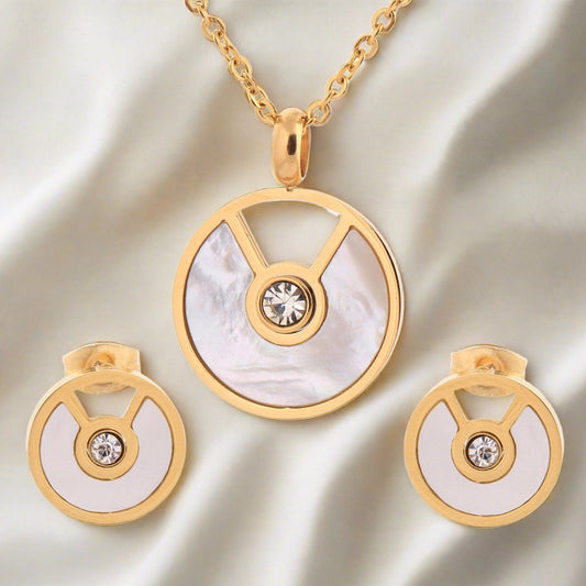 Circles Necklace and Earrings Set