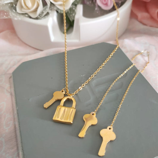 Padlock and Key Jewelry Set