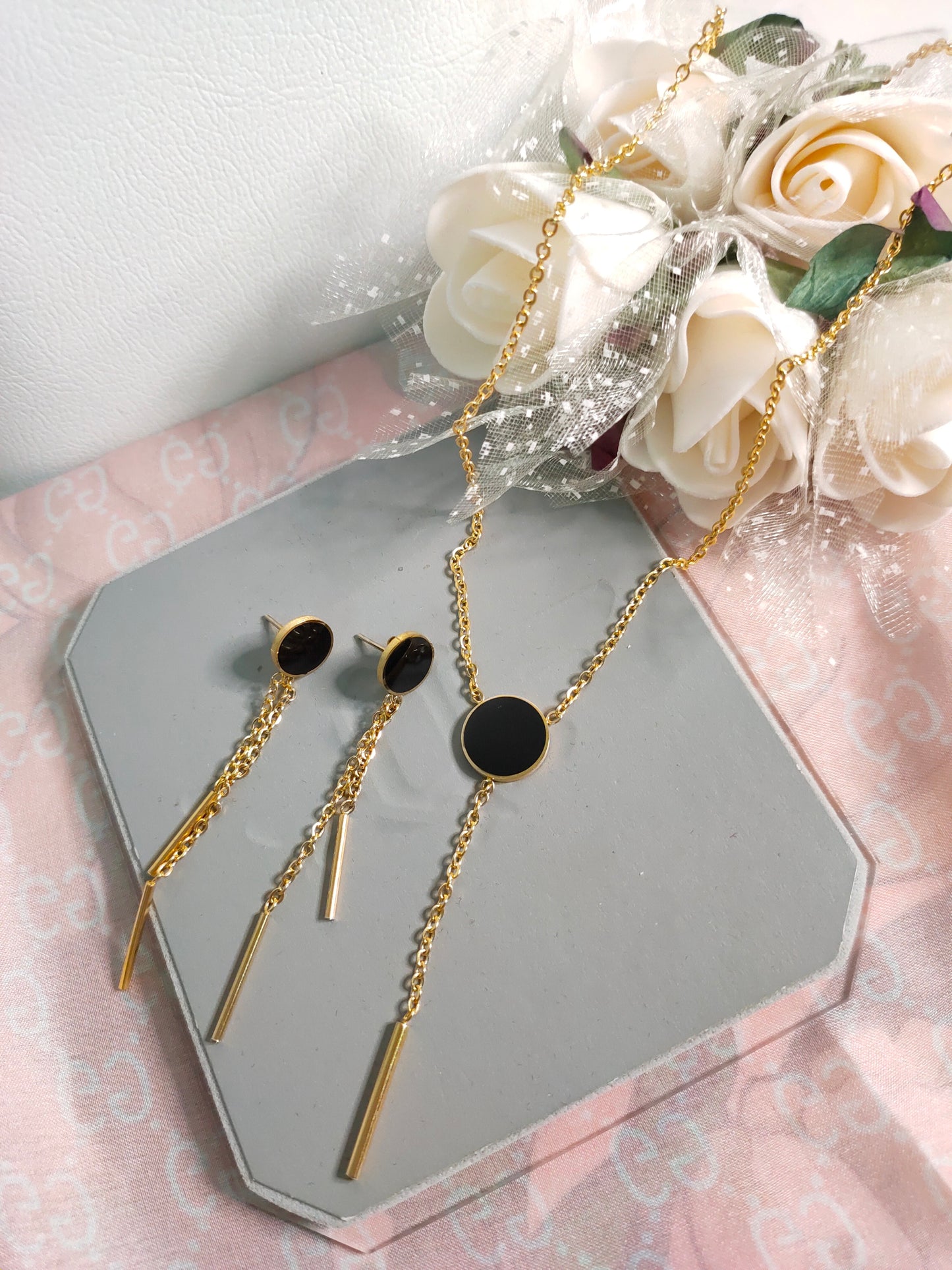 Drop Necklace and Earrings set