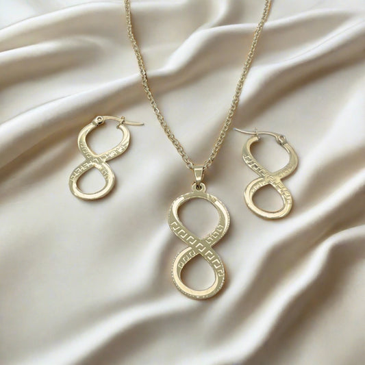 Infinity Necklace and Earrings set