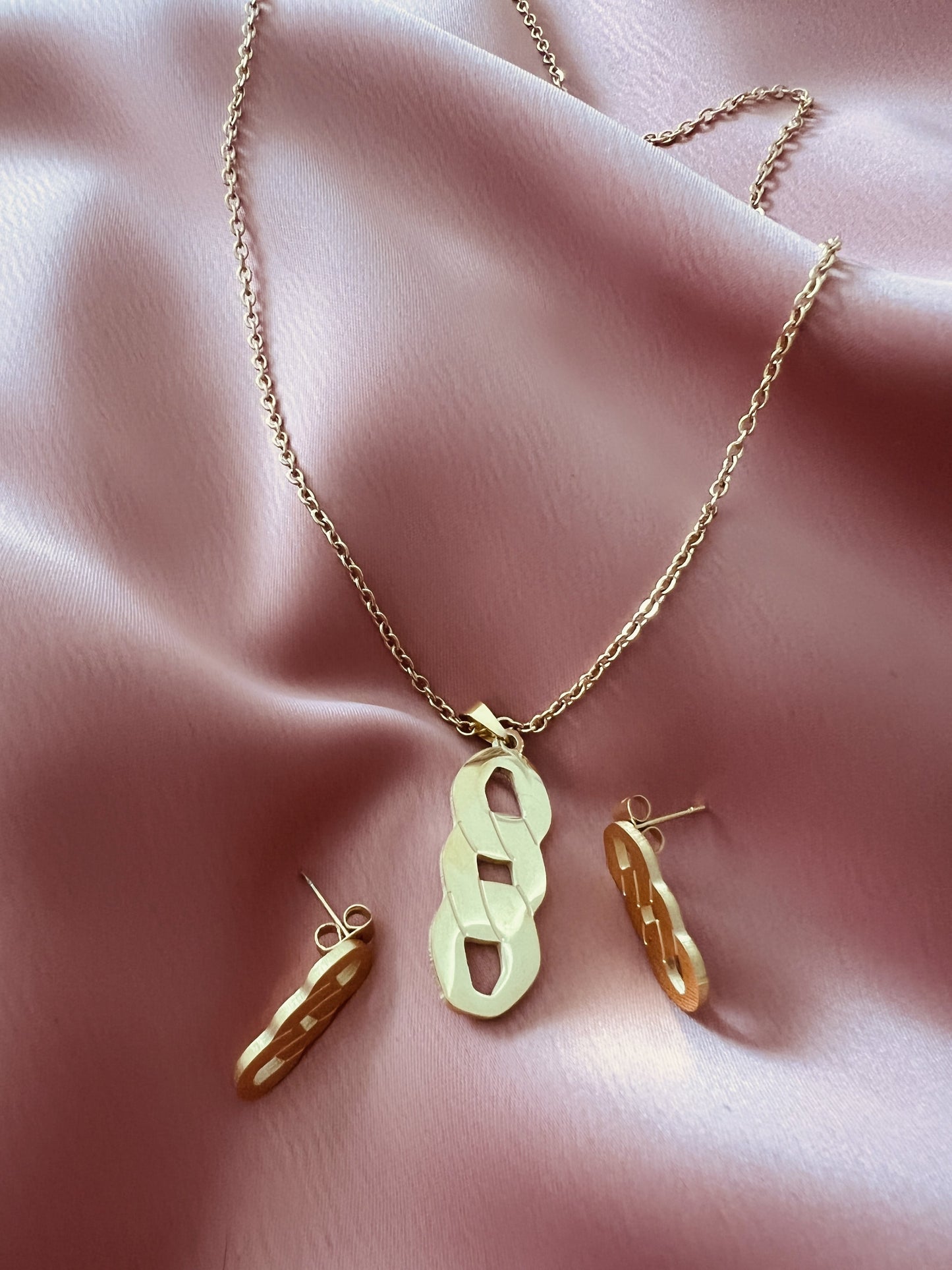 Chain Necklace and Earrings set